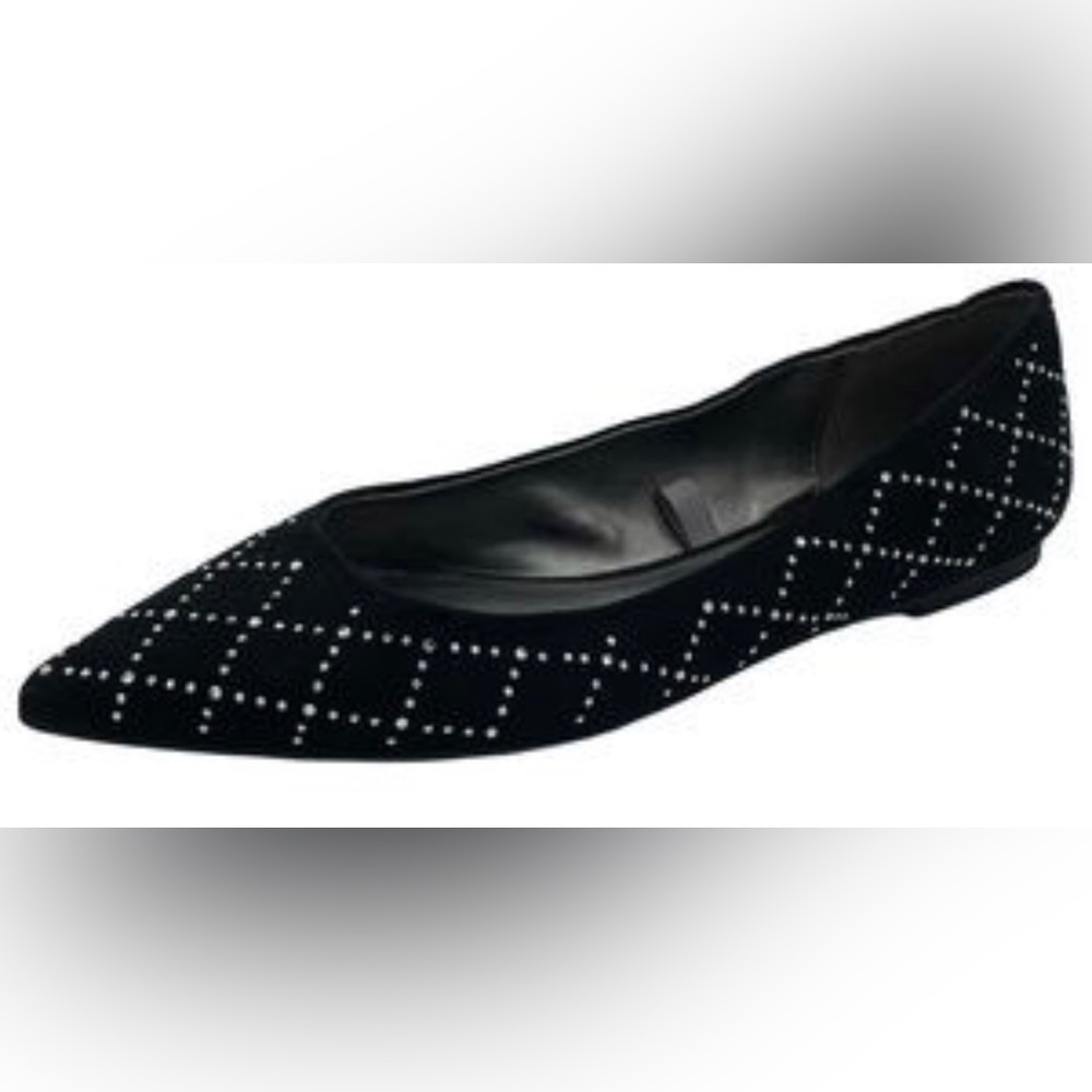 Libby Edelman flats black suede a size 10 worn once like new w box